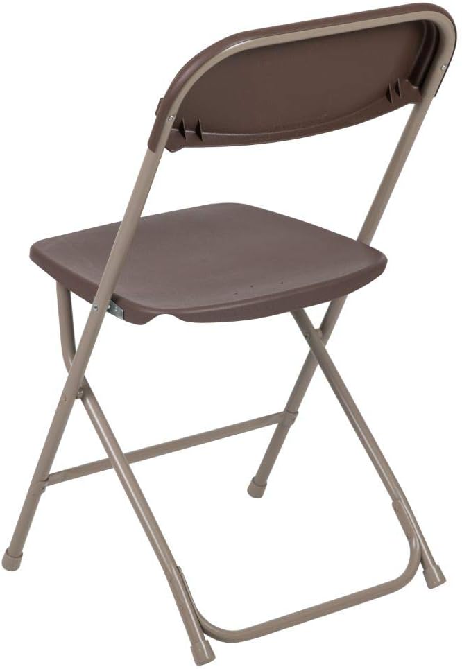 Flash Furniture Hercules™ Series Plastic Folding Chair - Brown - 2 Pack 650LB Weight Capacity Comfortable Event Chair-Lightweight Folding Chair - Image 5