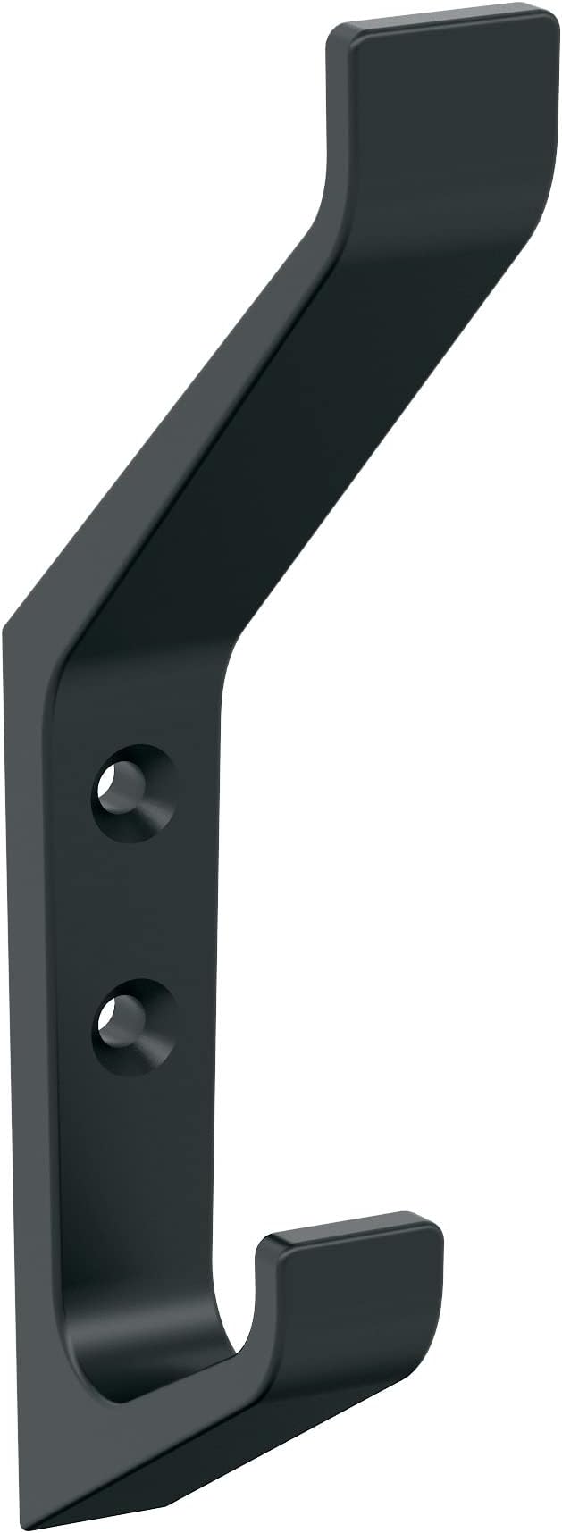 Amerock H37003MB | Emerge Double Prong Decorative Wall Hook | Matte Black Hook by Amerock