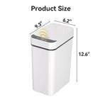 3 Pack Bathroom Trash Can 2.6 Gallon Small Touchless Automatic Motion Sensor - Image 2