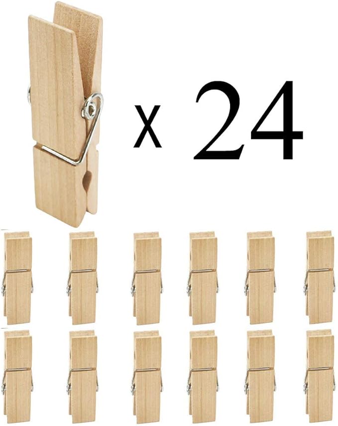 24Pcs Large Wooden ClothesPins, 2.83 inch Long 0.71 inch Wide, Sturdy and Heavy - Image 7