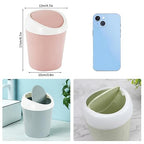 Mini Swing Lid Desktop Trash Can, 3 Colors - Image 2
