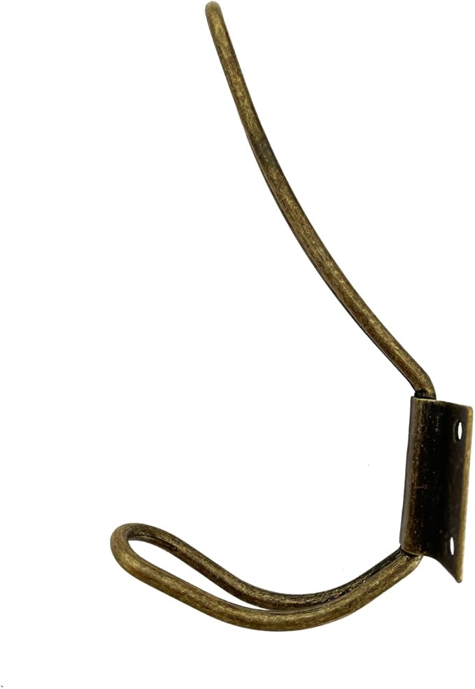 Wire Coat Hooks Heavy Duty, 5 Pack Vintage Wall Hooks Double Metal Hangers - Image 3