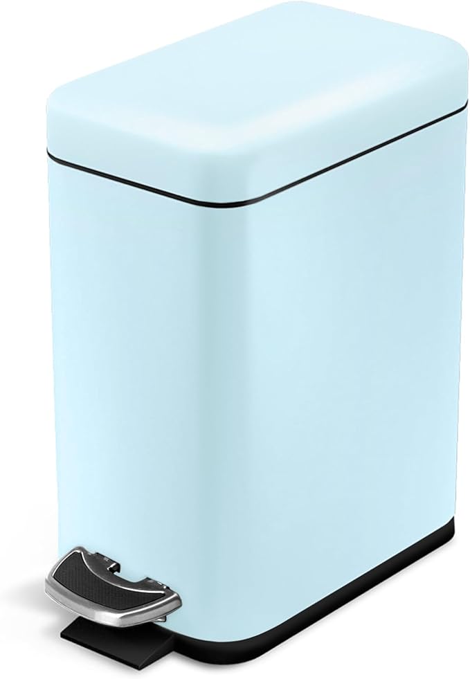 Home Zone Living 1.3 Gallon Small Bathroom Trash Can by HomeZoneLiving