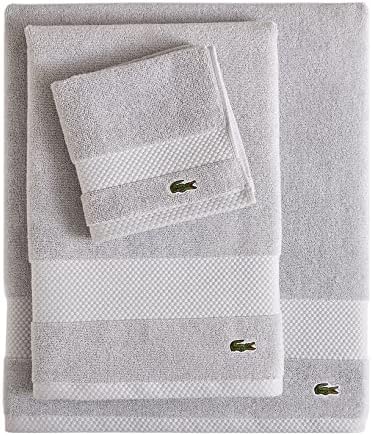 Lacoste Heritage 100% Supima Cotton Bath Sheet, Micro Chip, Premium Super Soft - Image 2