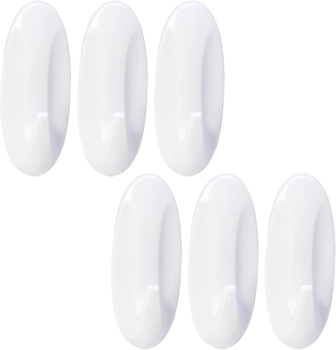 6 Pack Medium Utility Hooks, Holds up to 2.5 lb, Damage Free Hanging Hooks - Image 7