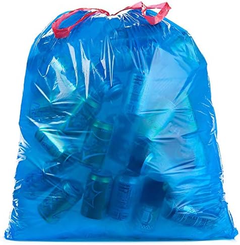 Ultrasac Blue Recycling Bags 33 Gallon 0.9 MIL, 33.5" x 38" - Image 2