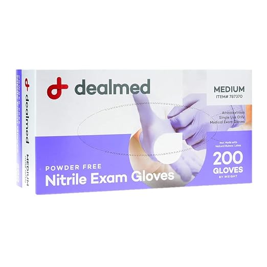 Dealmed Nitrile Medical Grade Exam Gloves, Disposable, Latex-Free - Image 2