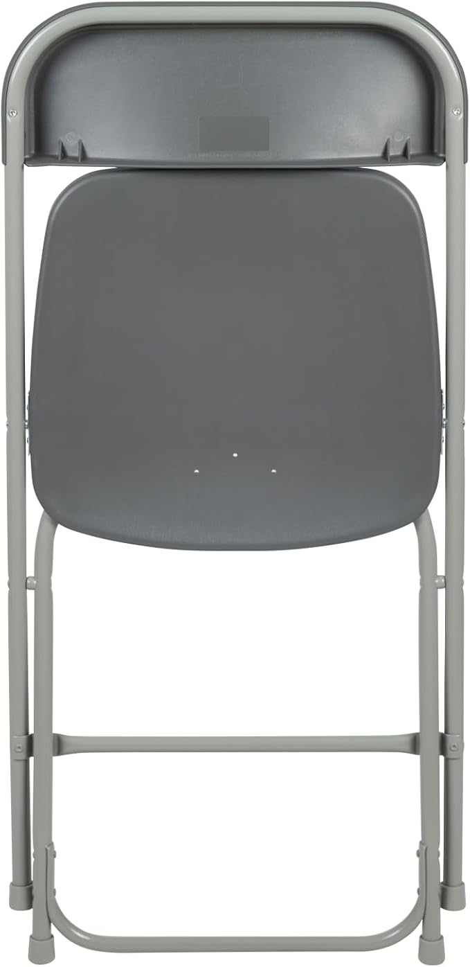 Flash Furniture Hercules Series Plastic Folding Chair - Grey - 4 Pack 650LB Weight Capacity Comfortable Event Chair-Lightweight Folding Chair - Image 14