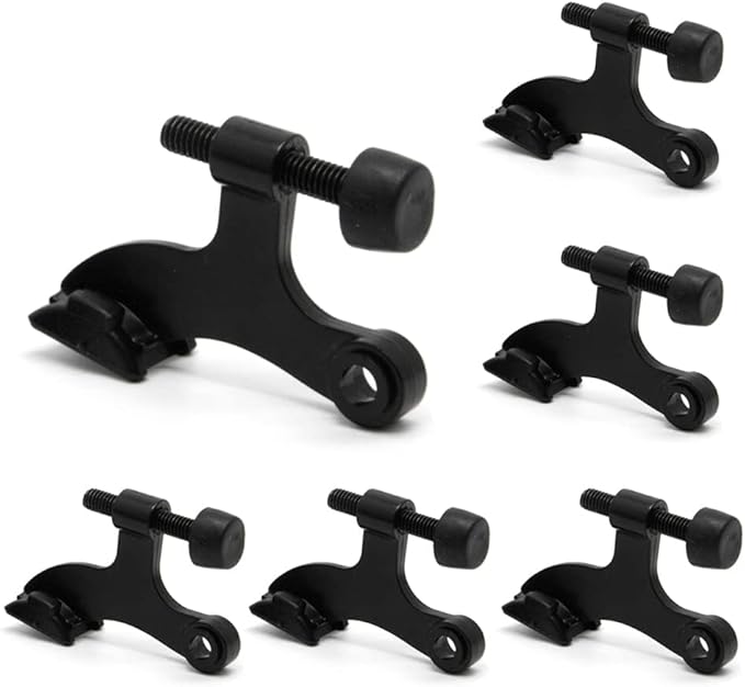 6 Pack Hinge Pin Black Door Stopper, Adjustable Heavy Duty Hinge Pin Door Stop by SUNTAI