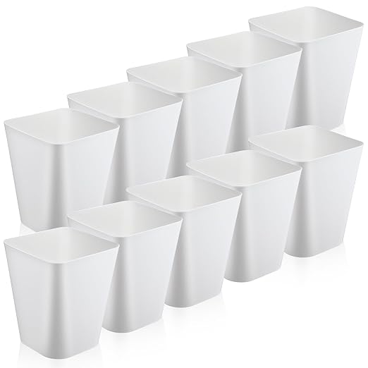 Amyhill 10 Pcs Small Trash Can 2 Gallon Plastic Garbage Can Small Waste Basket by Amyhill