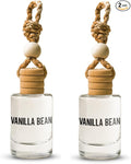 Vanilla Bean Hanging Car Air Freshener – Long Lasting Essential Oil Diffuser by Unknown