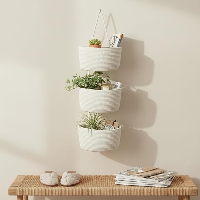 Over the Door Hanging Basket, Decorative Hanging Basket Storage, Organizing - Image 8
