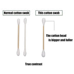 Thick Cotton Swabs, XL Size Natural Bamboo Cotton Buds 3 pack - Image 2