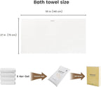 SEMAXE White Bath Towels Set of 4, 100% Cotton Luxury Bathroom Towels, and - Image 2