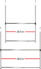 Oceanstar ACR1538C 2-Tier Portable Adjustable Rod Closet Hanger - Image 6