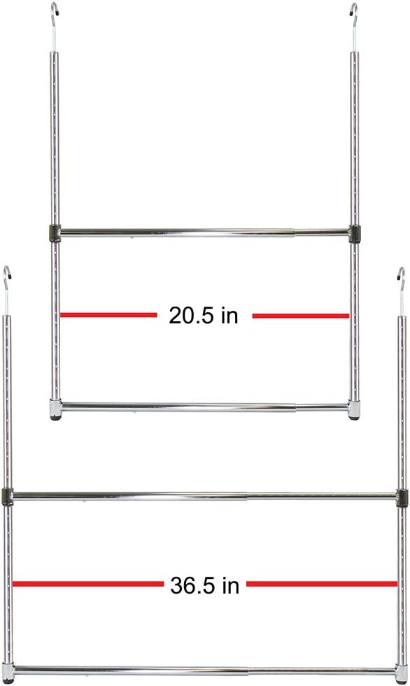 Oceanstar ACR1538C 2-Tier Portable Adjustable Rod Closet Hanger - Image 6