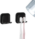 2 PCS Self-Adhesive Toothbrush Holders Wall Mounted, Water Proof Toothbrush Hook by LUEXBOX