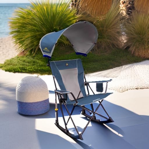 GCI Outdoor Sunshade Rocker Outdoor Rocking Chair with Canopy - Image 2