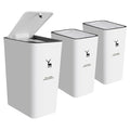 XPIY Trash Can with Lid, 2 Pack 4 Gallons/15 Liters Garbage Can with Press Top by XIPY