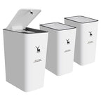 XPIY Trash Can with Lid, 2 Pack 4 Gallons/15 Liters Garbage Can with Press Top by XIPY