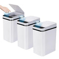 3 Pack Bathroom Trash Can with Lid, 2.5 Gallon Small Slim Trashcan, Automatic by SHTALHST
