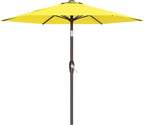 AreShark 7.5FT Patio Umbrella Table Market Umbrella with 6 Sturdy Ribs, Button Tilt/Crank Heavy-Duty Round Outdoor Umbrellas for Garden, Deck, Backyard,and Pool, Yellow by Unknown