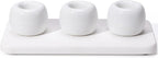 3 Pack Mini Ceramic Toothbrush Holder Stand by Dersyer