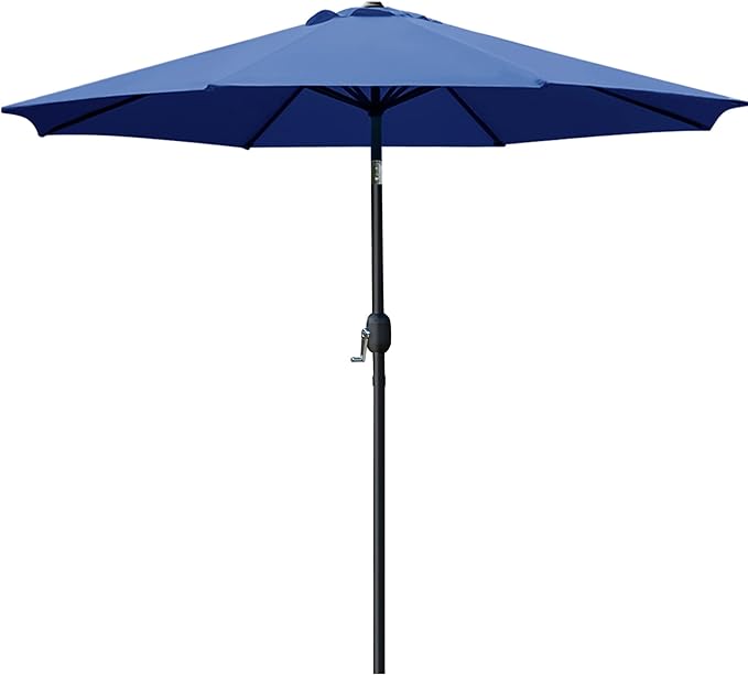 Sunnyglade 9' Patio Umbrella Outdoor Table Umbrella with 8 Sturdy Ribs (Navy Blue) by Sunnyglade