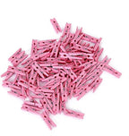 100pcs/Set Mini Colored Wooden Clips - Image 2