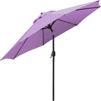 Sunnyglade 9' Patio Umbrella Outdoor Table Umbrella with 8 Sturdy Ribs（Purple） - Image 3