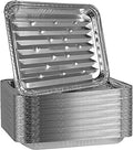 PLASTICPRO 50 Pack Disposable Aluminum Grill Liners Toppers Aluminum Foil by PLASTICPRO