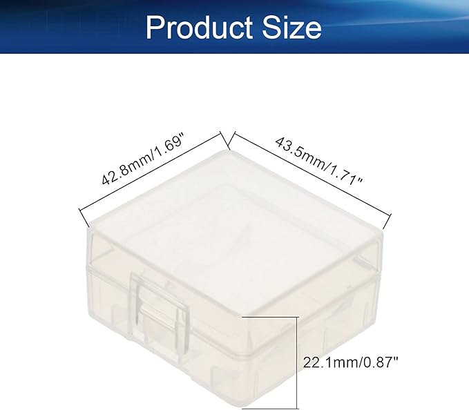 Heyiarbeit 2Pcs 18350 Battery Case Battery Storage Box Organizer Battery - Image 2