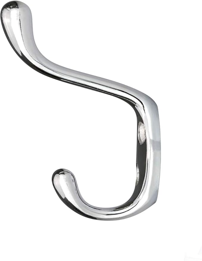Rok Hardware Heavy Duty Dual Coat Hook, 10 Pack ROKCH101CH - Image 3