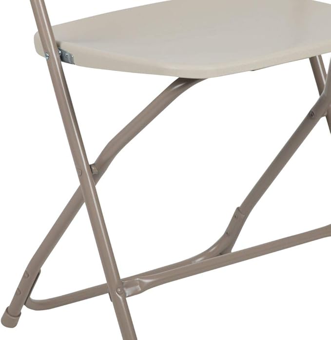 Flash Furniture Hercules™ Series Plastic Folding Chair - Beige - 2 Pack 650LB Weight Capacity Comfortable Event Chair-Lightweight Folding Chair - Image 7