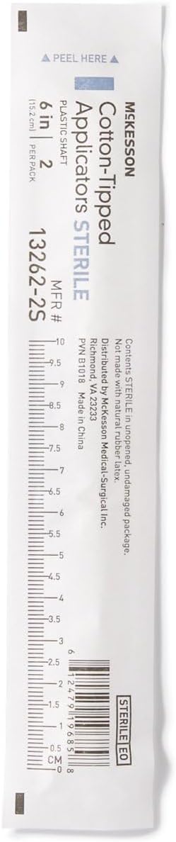 McKesson Cotton Tipped Applicator, 6 in Long Sterile Medical Swabs, - Image 9