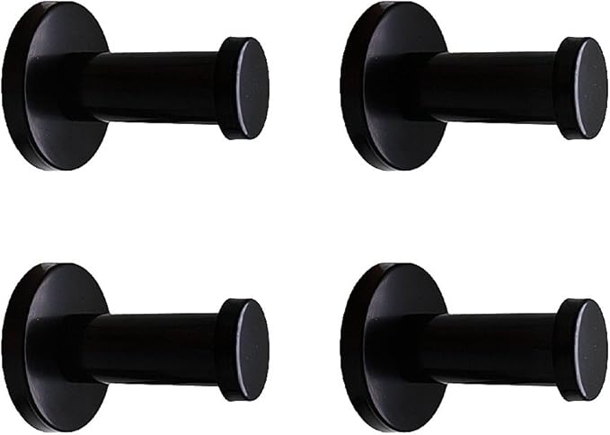 Classic Black Stainless Steel Single Super Heavy Duty Wall Mount Hook, Bath by NELXULAS