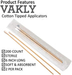 Vakly 200 Sterile Cotton Tipped Applicators 6’’ - Image 5
