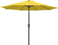 MEWAY 9ft Patio Umbrella Outdoor Table Umbrellas with Push Button Tilt and Crank, Market Umbrella 8 Sturdy Ribs for Deck, Garden, Pool and Backyard, Yellow by MEWAY