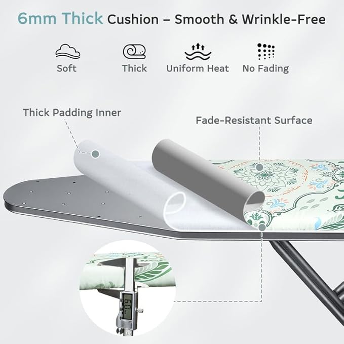 FIOBEE Ironing Board Cover and Pad Extra Thick Iron Board Pad - Image 3