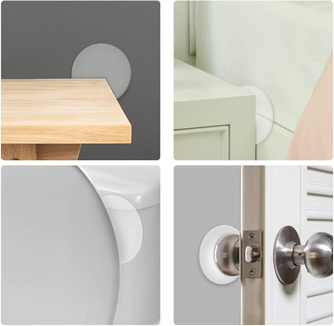 Strongest Door Knob Wall Shield, Transparent Round Soft Rubber Wall Protector - Image 6
