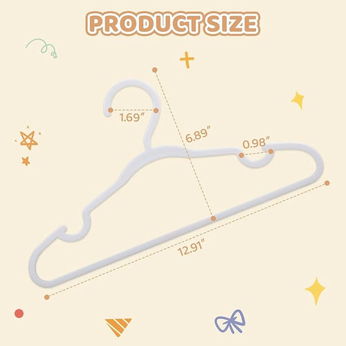 100 Pack White Baby Hangers 12.91 Inch - Image 2