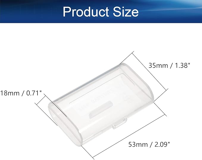 Heyiarbeit 2 x AA Battery Storage Case Holder Organizer Box Transparent 5Pcs - Image 2