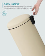 8 Gallon Trash Can, Stainless Steel Round Trash Can - Image 6