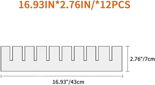 12Pcs Drawer Dividers, 16.93" x 2.76", Large Adjustable Drawer Organizer - Image 2
