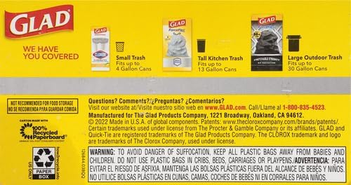 Glad Tall Kitchen Trash Bags 13 Gallon, Unscented Garbage Bags - Image 8
