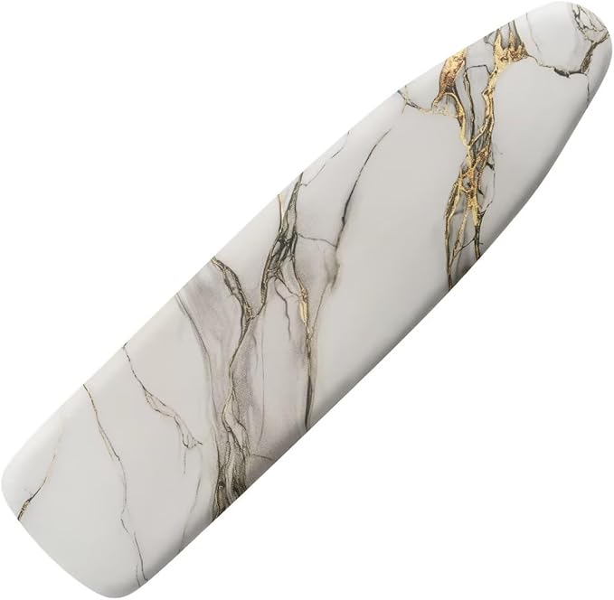 White Marble Ironing Board Cover by Darisoco