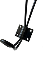 Wire Coat Hooks Black, 5 Pack Rustic Wall Hooks Heavy Duty Double Prong Wall - Image 5