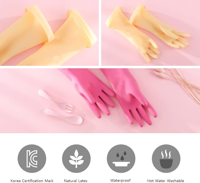 Myungjin Kids Reusable Waterproof Rubber Gloves | Cooking, Dishwashing - Image 4