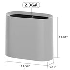 SUBEKYU 2.3 Gal Trash Can for Bathroom, Small Office Garbage Can for Kitchen - Image 2