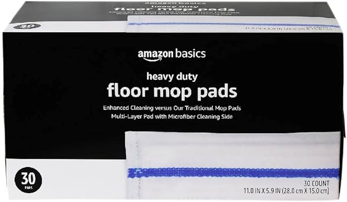 Amazon Basics Heavy Duty Disposable Floor Cleaning Mopping Pads by AmazonBasics